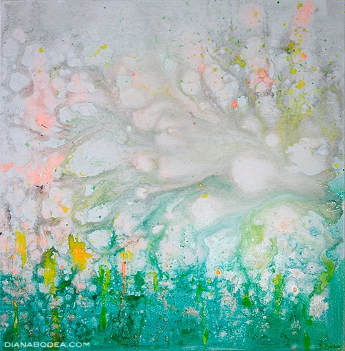 Universe collide - 70x70cm