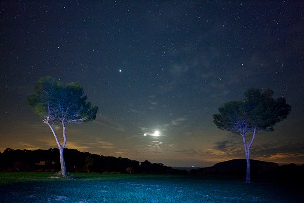 Conjunction Moon-Venus-Jupiter